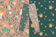 Forest cute gnomes patterns, a Pattern Graphic by watercolor kamill (Thumbnail 8 of 10)