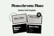 Monochrome Business Card Templates, a Business Card Template by Hell Yeah Designs (Thumbnail 1 of 7)