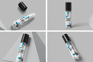 Roll On Oil Bottle Mockups, a Product Mockup by megostudi0