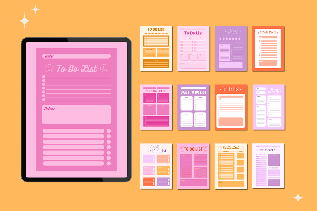 15 Aesthetic Planner Templates, a Templates & Theme by TemplateCastleStore (Photo 3 of 9)