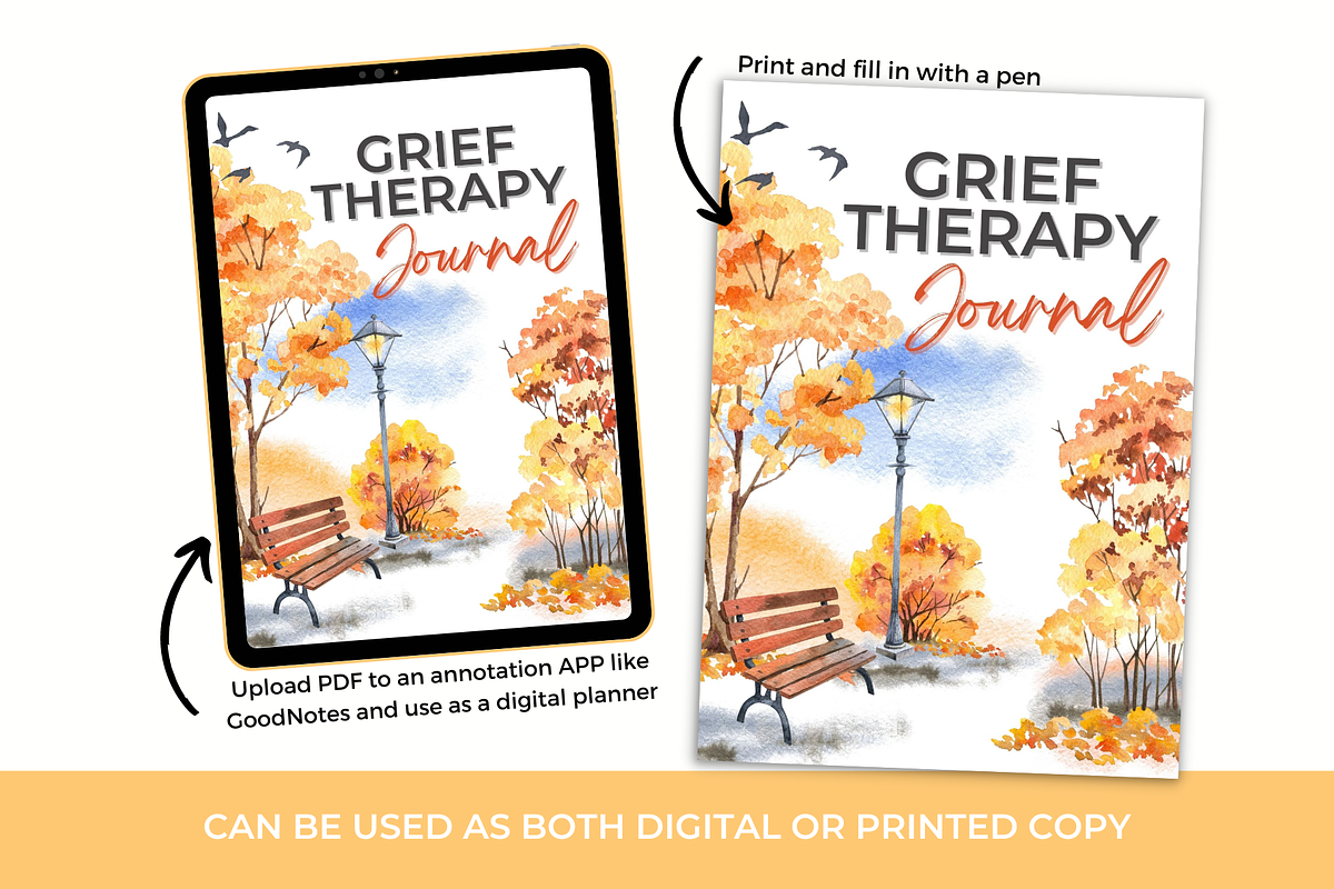 Grief Therapy Journal - Printable, a Stationery Template by Jennifer Magri Templates (Photo 5 of 8)