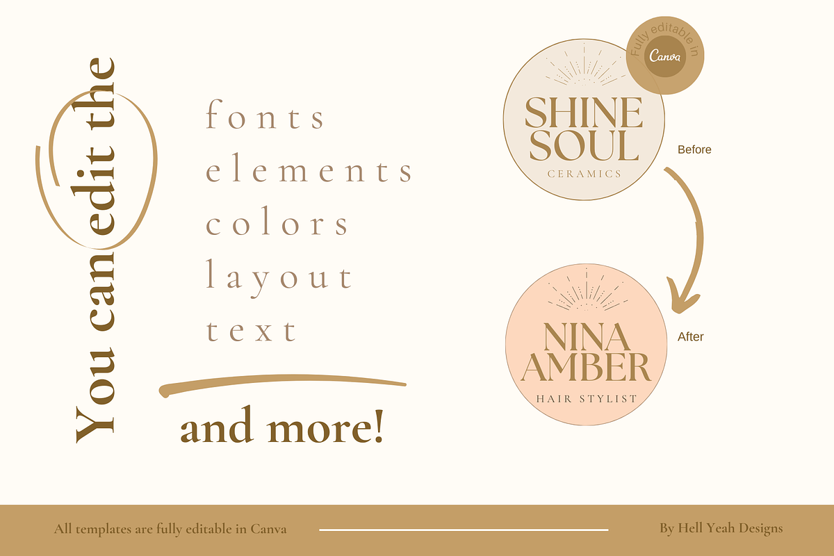 Elegant Brand Identity Logo Kit, a Branding & Logo Template by Hell Yeah Designs (Photo 3 of 6)
