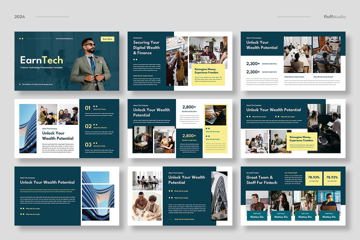 Fintech Google Slides Template, a Presentation Template by fluffstudio (Photo 2 of 4)