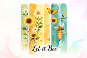 Let It Bee Positivity PNG Spring Sum, an Illustration by Sublimation Artist (Thumbnail 1 of 9)
