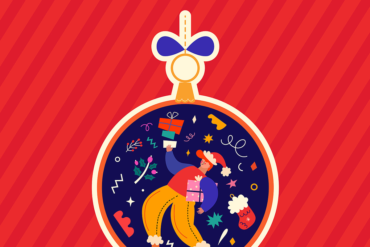 Merry Christmas and Happy New Year!, a Seasonal Illustration by MoleskoStudio (Photo 23 of 27)