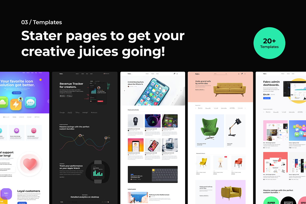 Fabrx UI Kit Pro for Bootstrap 5, a Bootstrap Template by Fabrx Design (Photo 4 of 8)