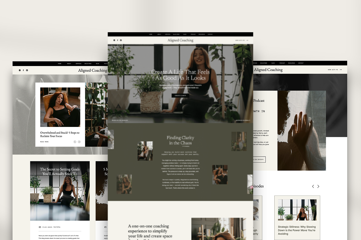Showit Website Template for Coaches preview 3