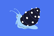 Cute, funny snails set + backgrounds, an Animal Illustration by PaperTrident (Thumbnail 11 of 26)