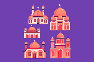 Mosque Asset Illustration, an Illustration by graphicook