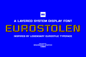 Eurostolen - A layered font