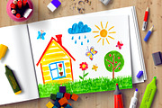 Child Drawings collection, an Object Graphic by Sonya Illustrations (Thumbnail 3 of 6)