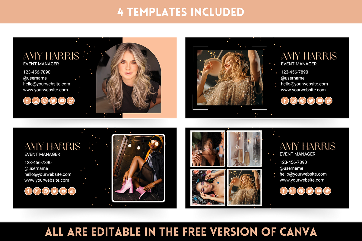 Canva Email Signature Bundle, an Email Template by SunshineStudioBoutique (Photo 5 of 9)