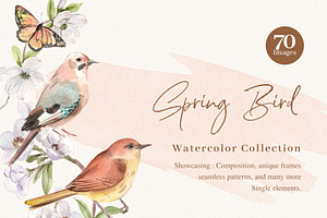 Spring Birds Of Spring Watercolor