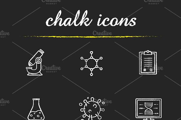 Science Lab Equipment Icons. Vector