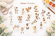Vintage Animal Baseball PNGs, an Illustration by Artnoy (Thumbnail 7 of 8)