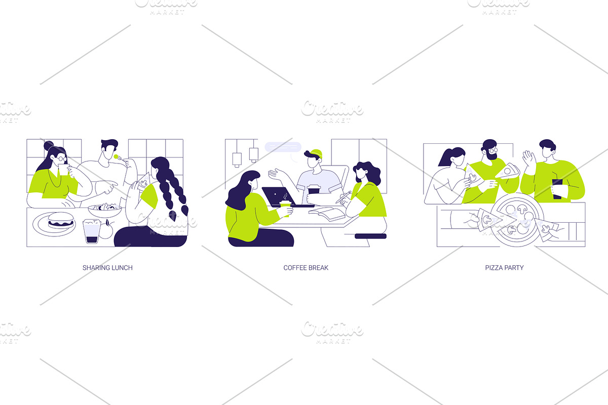 Student meals isolated cartoon, an Education Illustration by Visual Generation