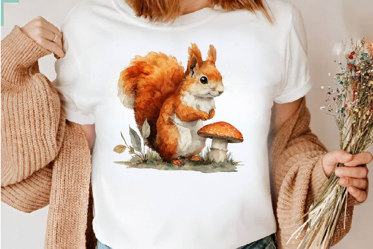 Quirky Woodland Animals Clipart, a Seasonal Illustration by CreationArt (Photo 6 of 7)