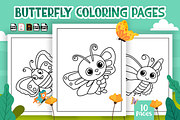 Cute Butterfly Coloring Book for Kid, an Animal Illustration by MK.CreativeHub (Thumbnail 1 of 3)