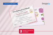Vow Renewal Certificate Template, a Card Template by Snapybiz (Thumbnail 5 of 10)