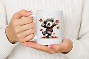 Whimsical Autumn Teddy Bear Clipart, a Seasonal Illustration by Canvas Craft (Thumbnail 9 of 10)