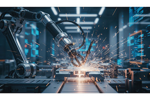 Robotic arm welding metal in high, a Nature Photo by Igor Tichonow