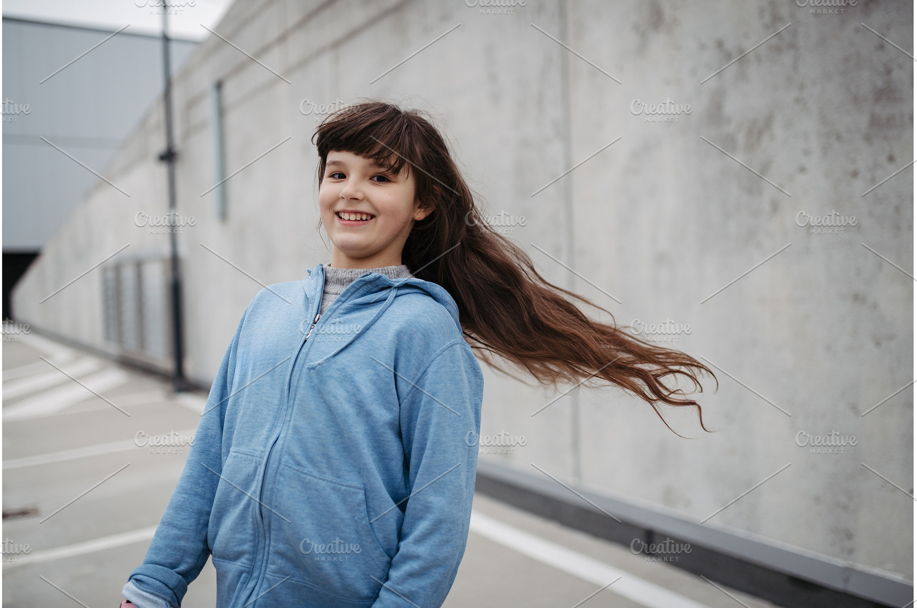 Outdoor portrait of young girl with, a Nature Photo by HalfPoint