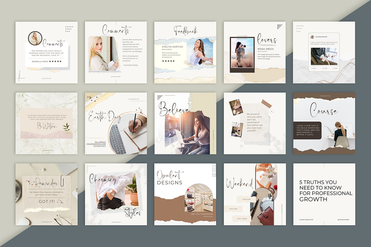 CLASSY Paper Based Instagram Creator, a Social Media Template by SNIPESCIENTIST (Photo 15 of 33)