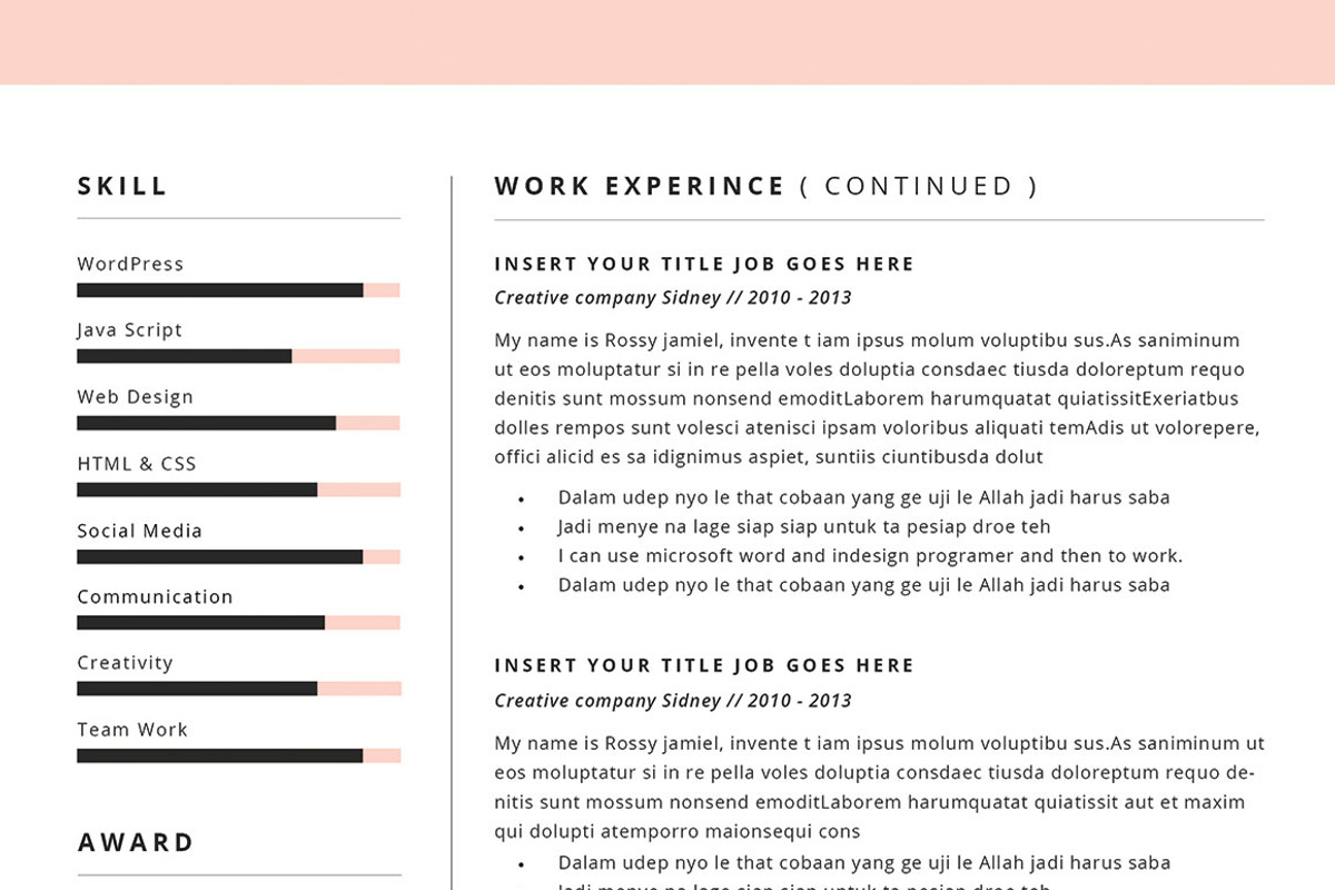 Resume/CV Bundle, a Resume Template by Occy Design (Photo 11 of 12)