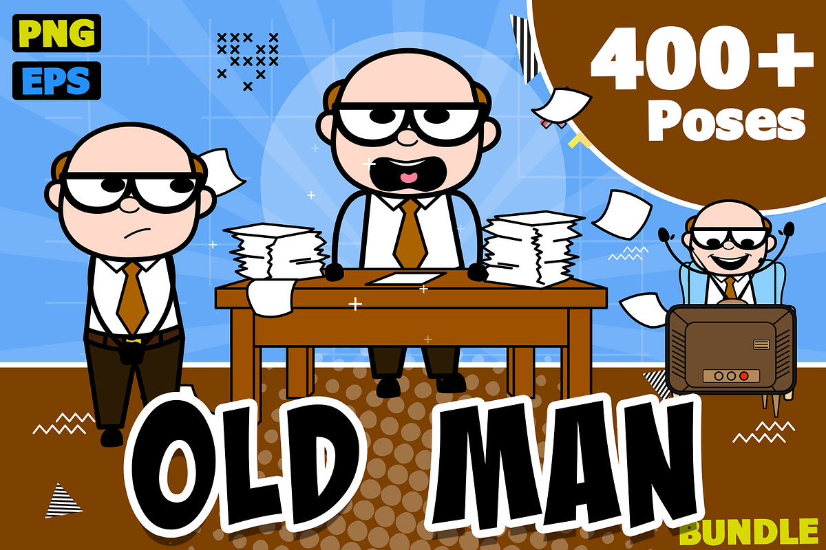 Old Man ~ Cartoon Character Set, a Person Illustration by The Toon Company (Photo 1 of 7)
