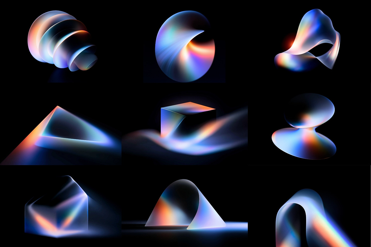 Luminous Geometry Wallpapers, a Wallpaper Graphic by HipFonts (Photo 9 of 11)