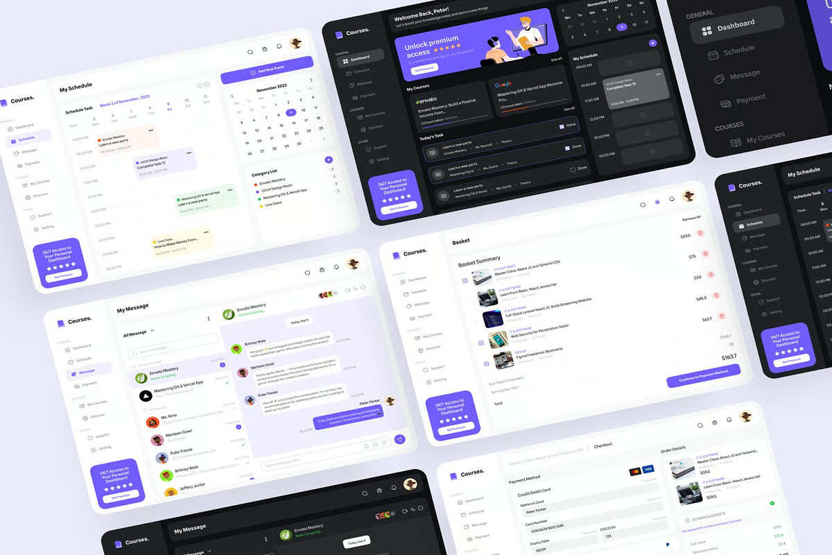 Courses - Courses Dashboard UI KIT, an UI Kit Template by Lumina_ui_ux202 (Photo 7 of 7)