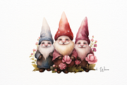 Watercolor Cute Gothic Garden Gnomes, a Person Illustration by New-School-Wave (Thumbnail 2 of 5)
