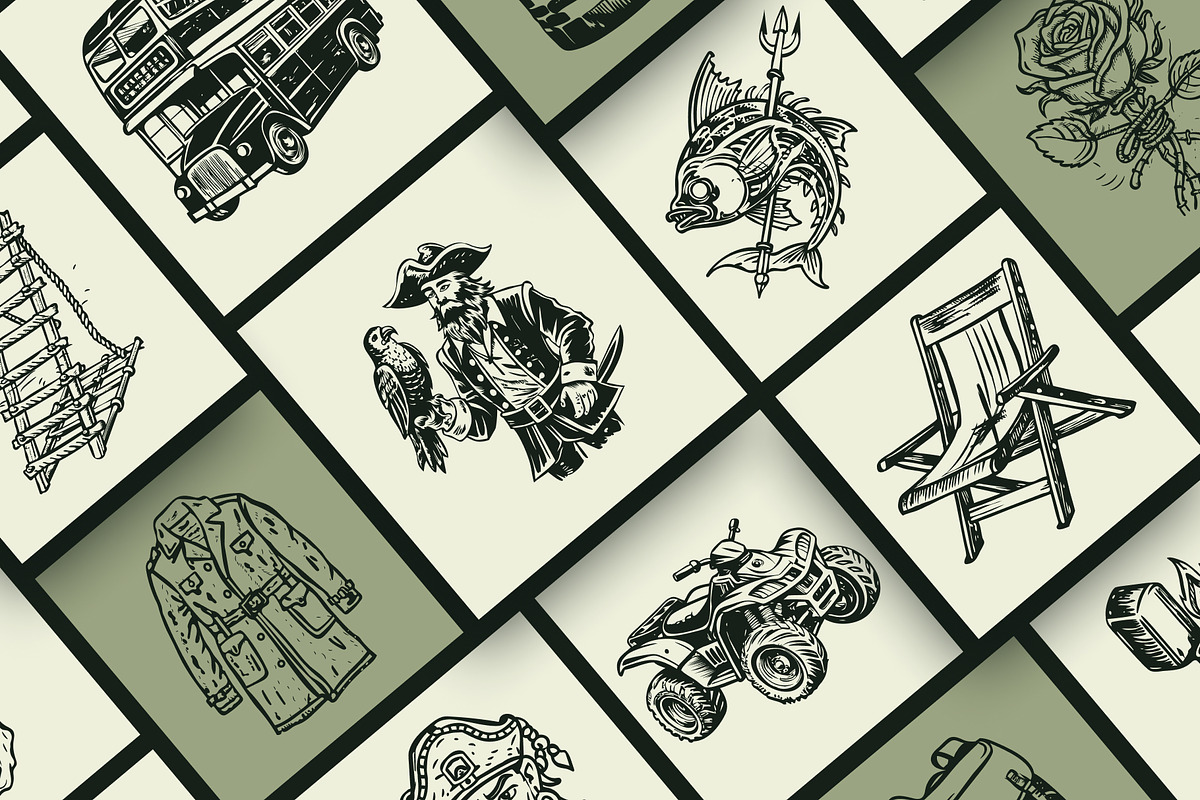 325 Vintage Adventure and Travel, a Transportation Illustration by Creative Stall (Photo 8 of 22)