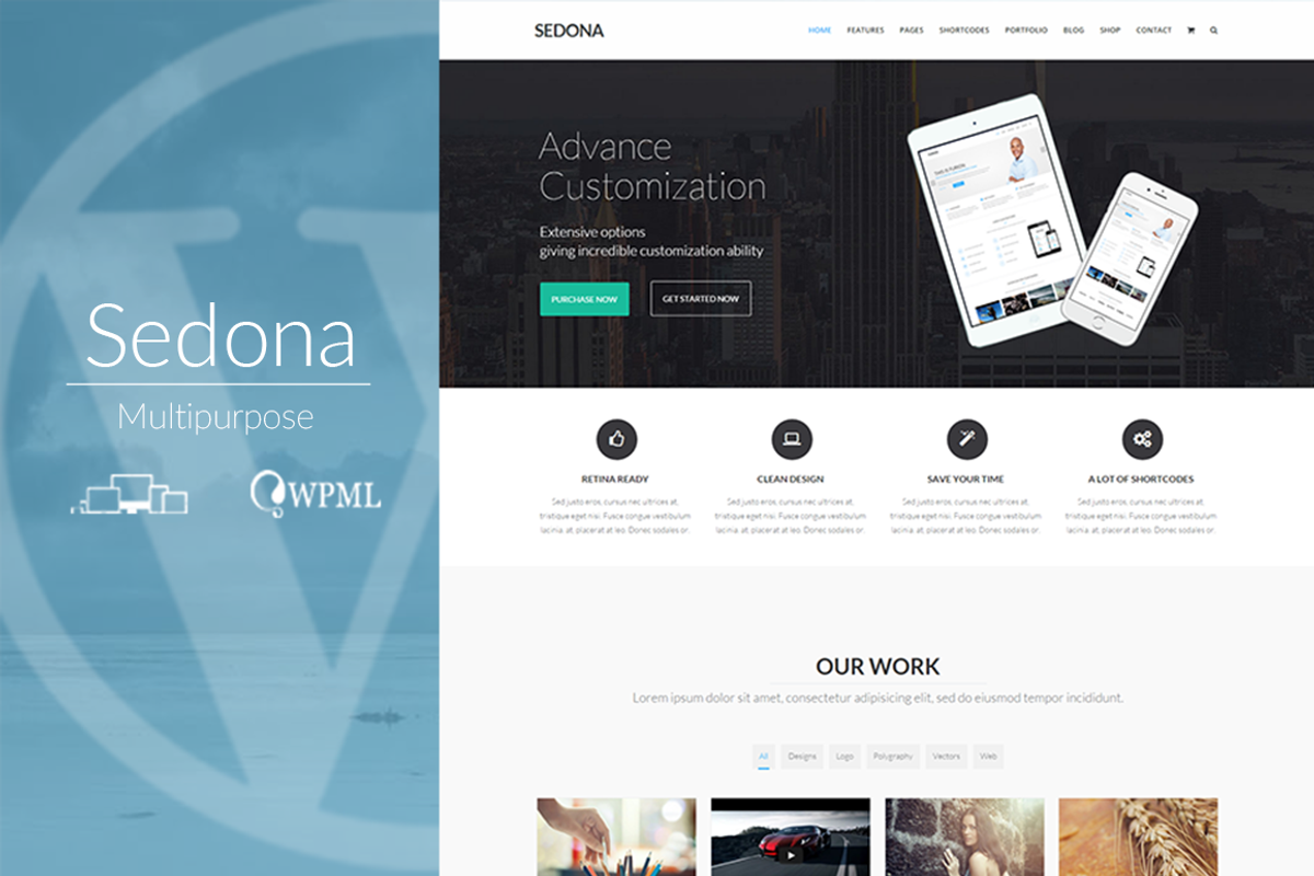 Sedona - Creative Multipurpose Theme, a WordPress Template by Brickthemes (Photo 1 of 3)