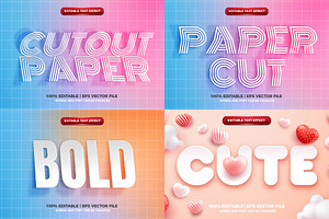Cut Paper editable text effect