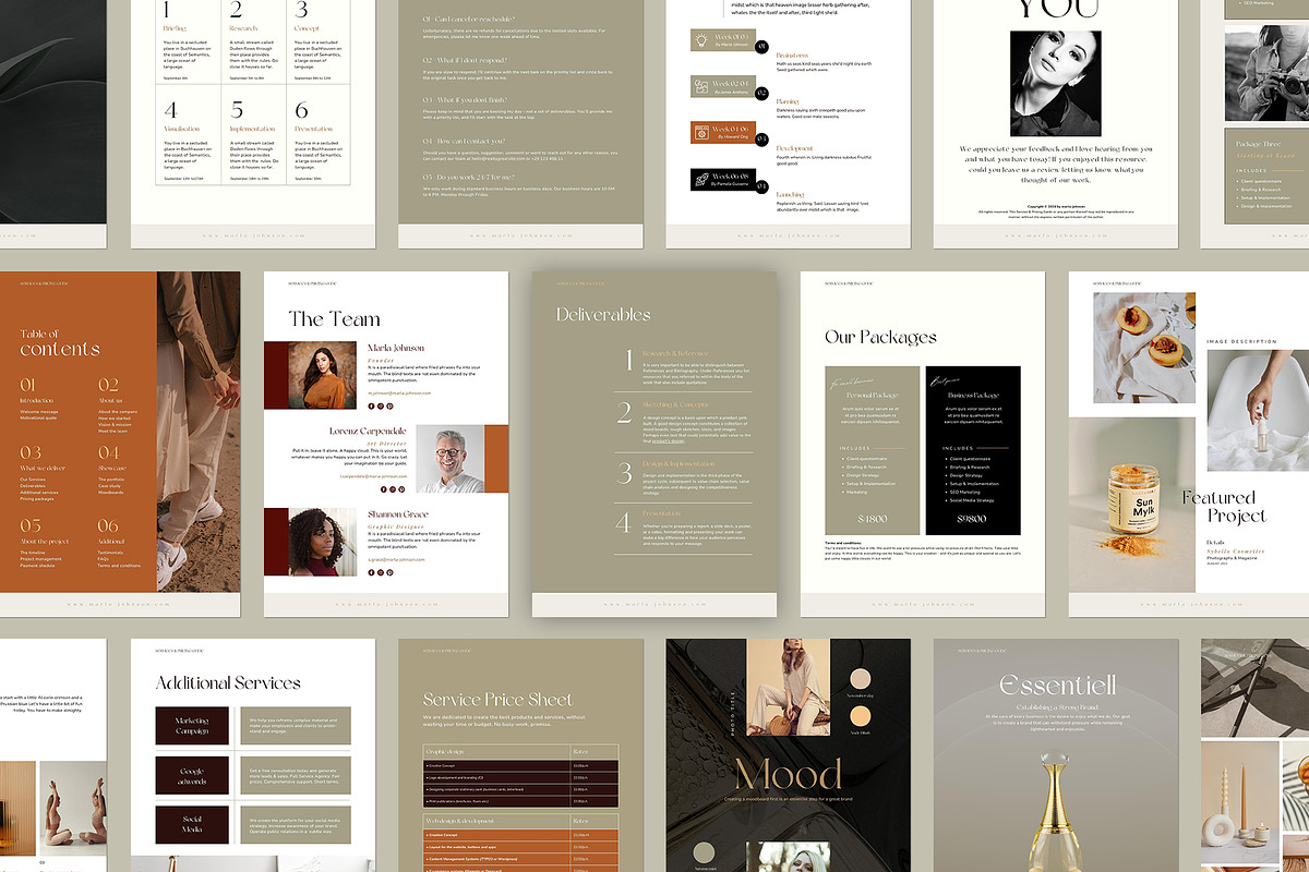Services and Pricing Guide CANVA, a Brochure Template by Imagination Area (Photo 5 of 9)