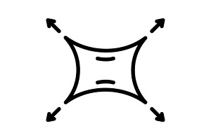Extends expand black icon, an Outline Icon by Creative priyanka