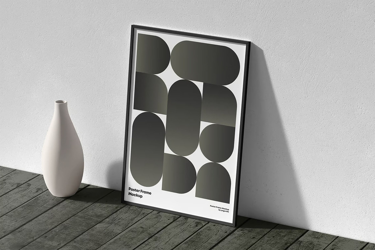 Poster Frame Mock-up, an Advertising Mockup by Se٧enStudio (Photo 12 of 16)