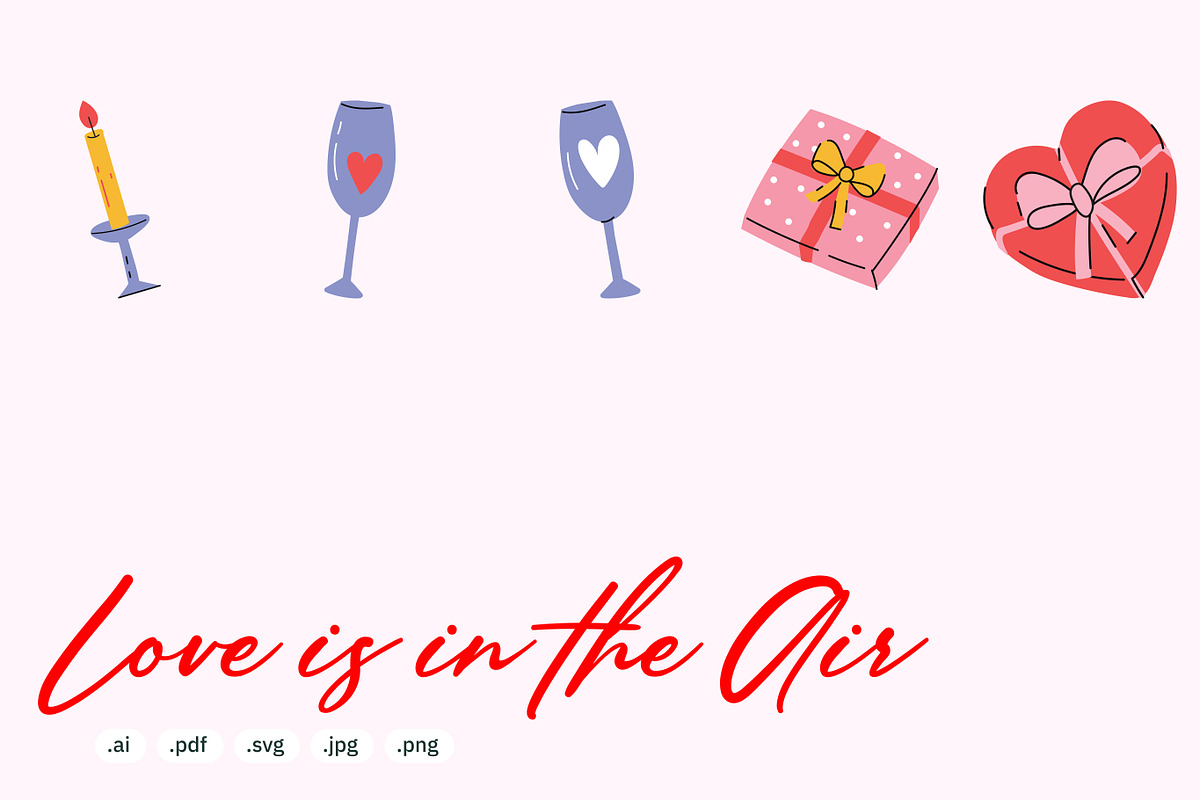 Cute Valentine’s Day Illustrations, an Object Graphic by crafty (Photo 4 of 4)