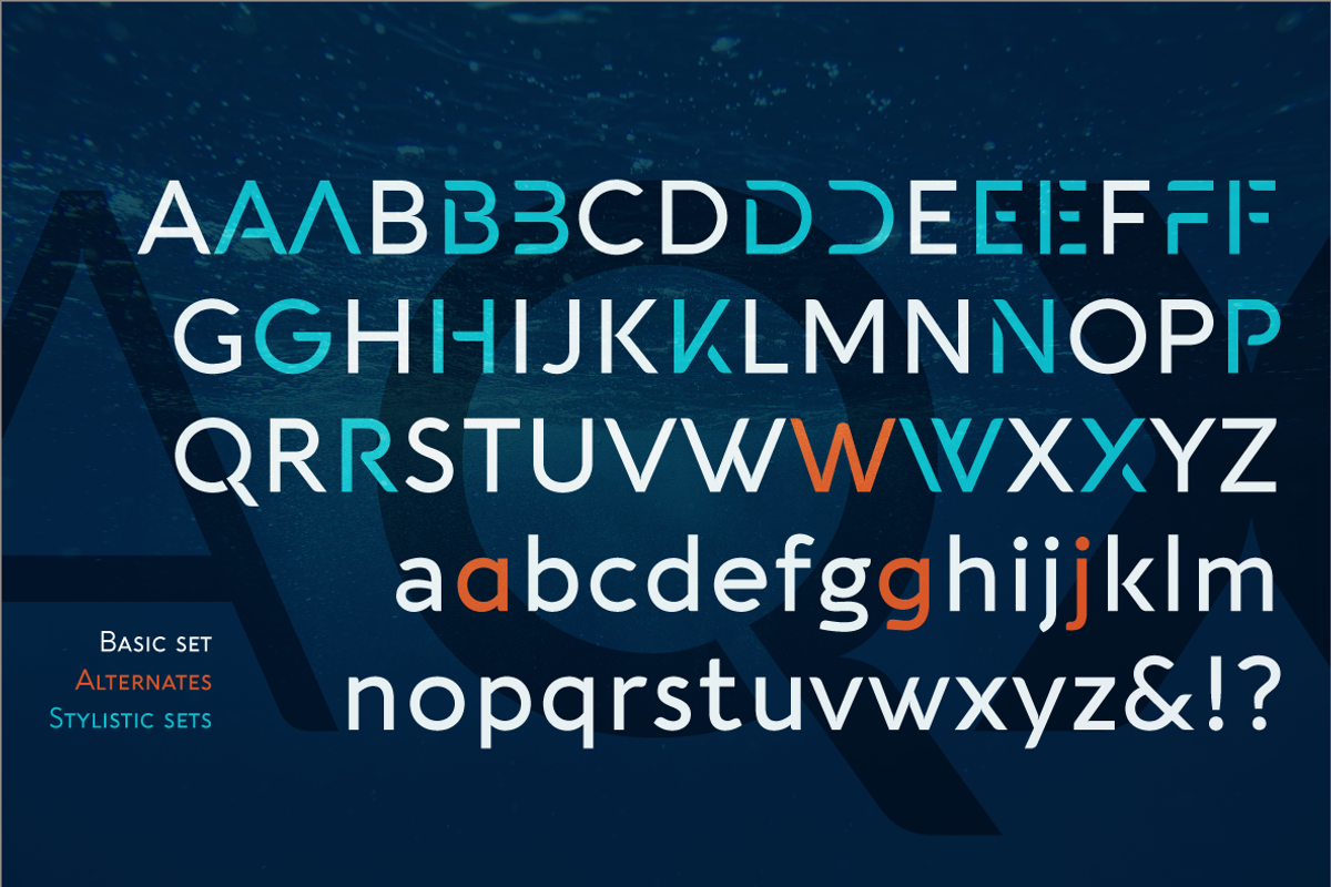 Aquawax Pro - 27 fonts, a Sans Serif Font by Zetafonts (Photo 12 of 15)