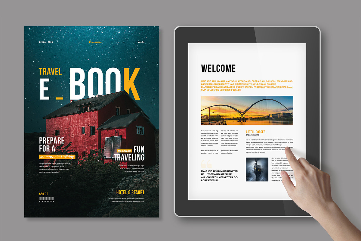 Travel Ebook Template Layout preview 2