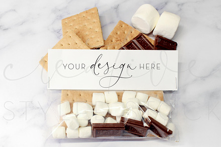 S'more Favor Bag Topper Mockup