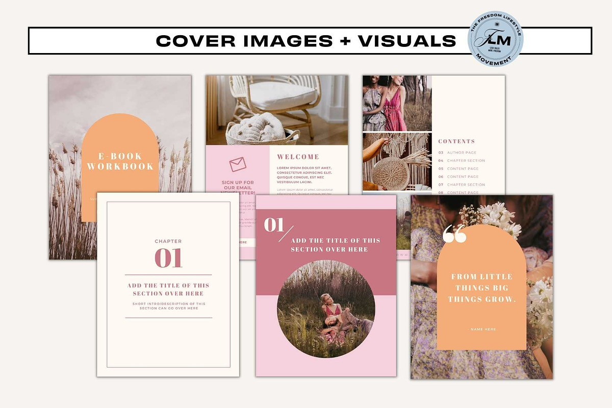 Ebook - Pink Boho, a Social Media Template by Freedom Business Shop (Photo 4 of 11)