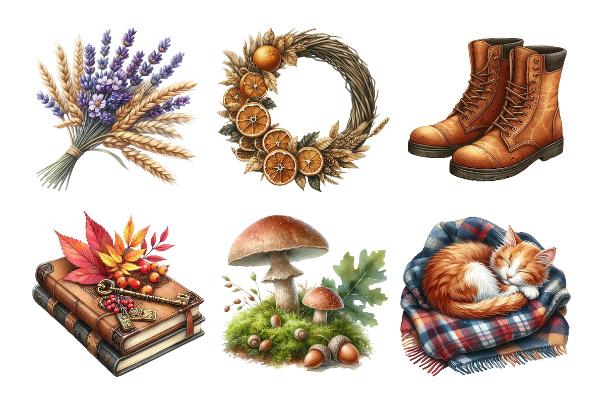 Autumn Cottagecore Clipart, an Illustration by Daily.Designs (Photo 5 of 5)