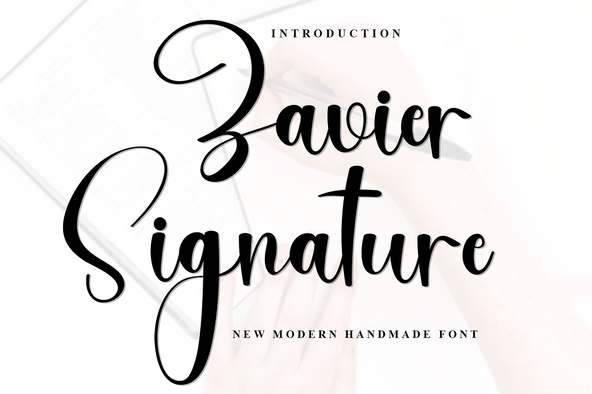 Zavier Signature, a Handwritten Font by FreshTypeINK (Photo 1 of 8)