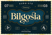 Bilgosia - Display Family Font, a Font by Subqi Std (Thumbnail 1 of 9)