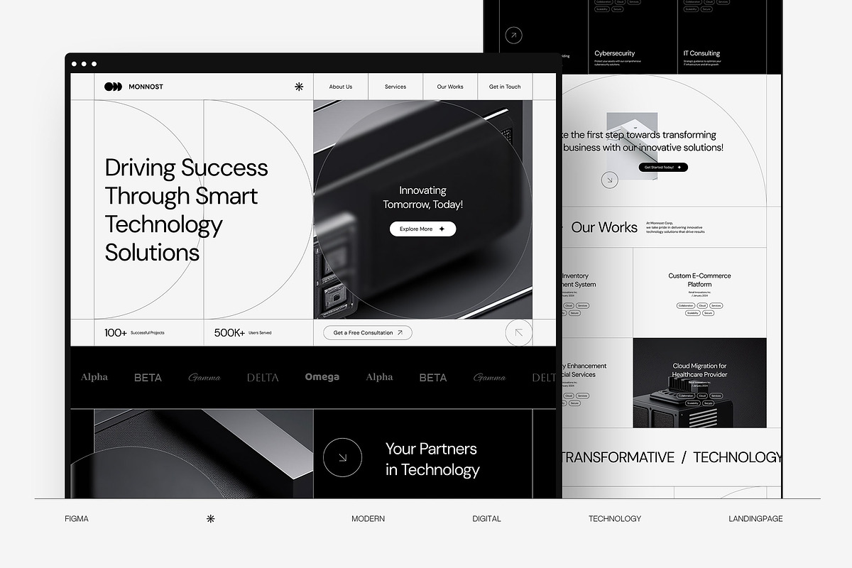 Monnost - Landing Page Template preview 2