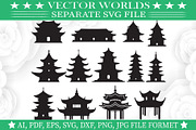 Pagoda Svg, Home, House Svg, an Object Graphic by VectorWorlds (Thumbnail 1 of 3)