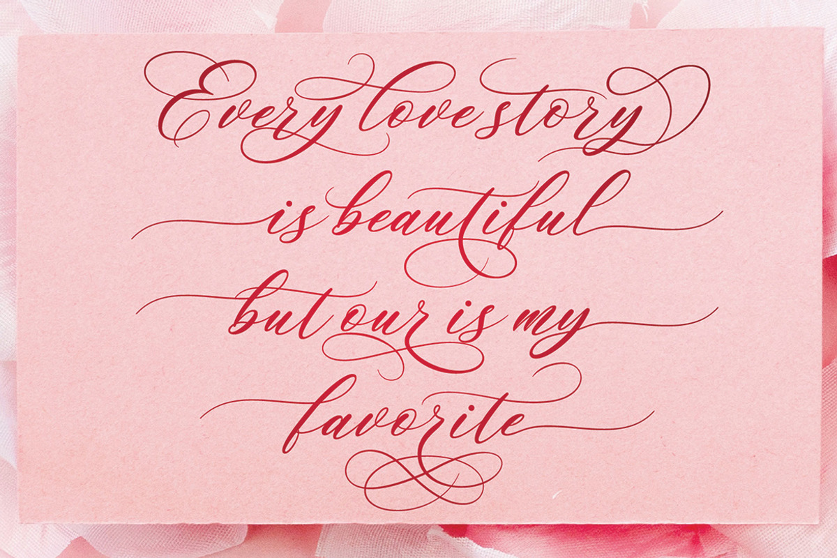 Romantic Rhapsody | Modern Calligrap, a Script Font by Almeera Std (Photo 9 of 10)