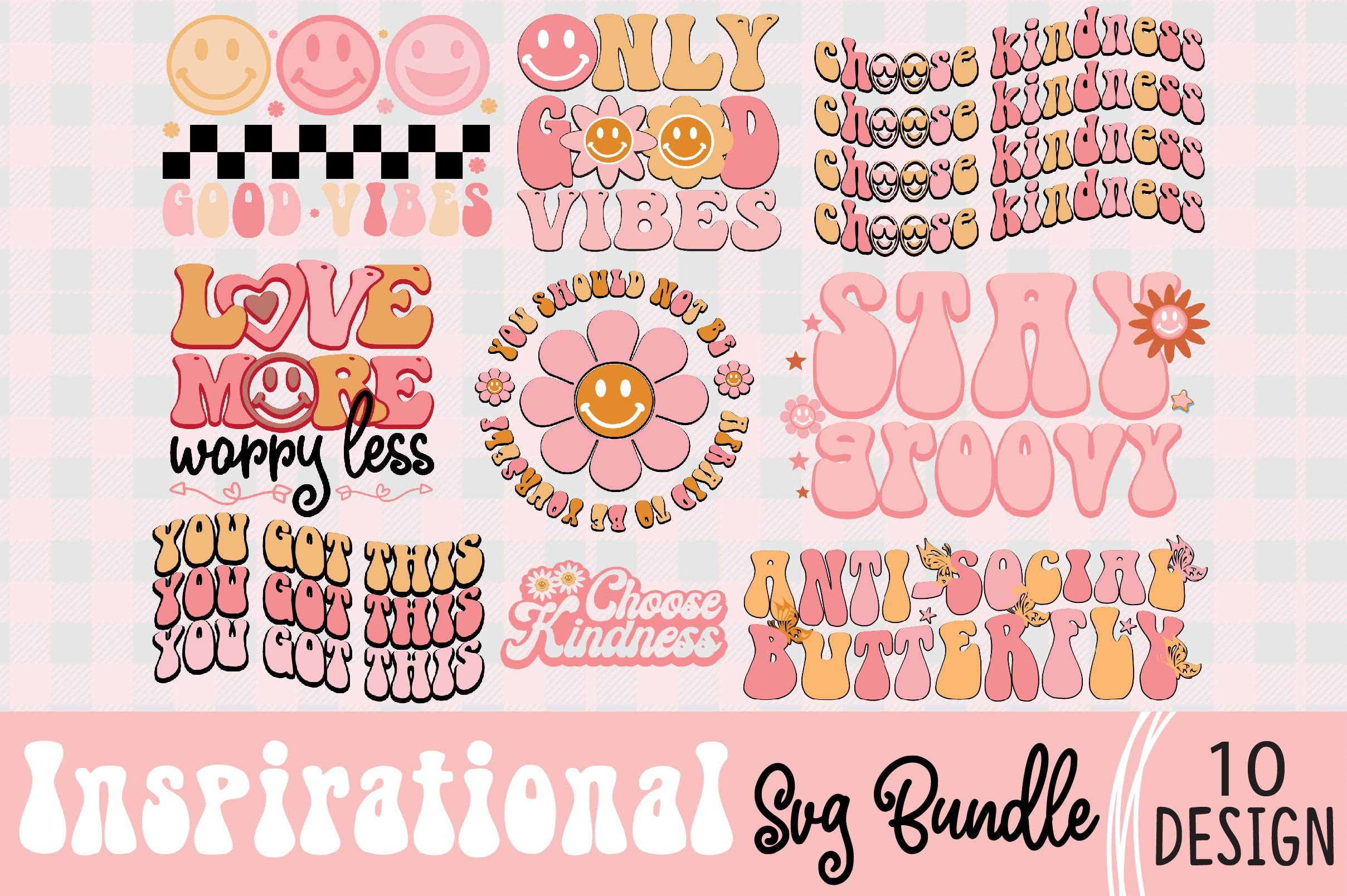 Retro Inspirational Svg Bundle, a Graphic by Sublimation Artist